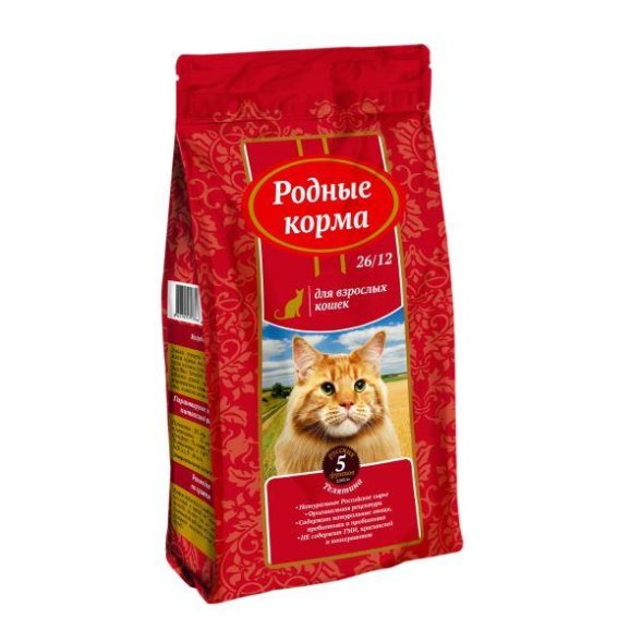 Родные Корма - Сухой корм для взрослых кошек с телятиной