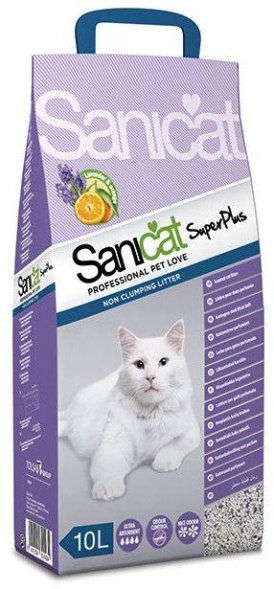 Sani Cat - сепиолитовый впитывающий наполнитель, с ароматом апельсина и лаванды (Super Plus)