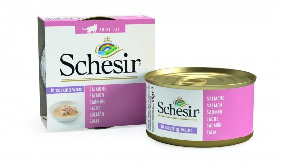 Schesir - Консервы в собственном соку для кошек с лососем 85гр