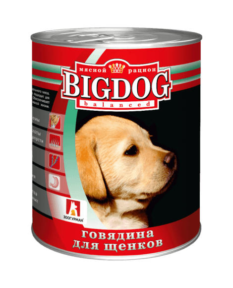 24482.580 Zoogyrman Big Dog - Konservi dlya shenkov 850 gr kypit v zoomagazine «PetXP» Зоогурман Big Dog - Консервы для щенков 850 гр