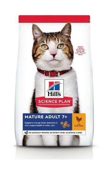 Hill's Science Plan Mature 7+ - Сухой корм для пожилых кошек с курицей