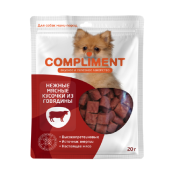 Compliment - Лакомство для собак мини пород, Кусочки из Говядины
