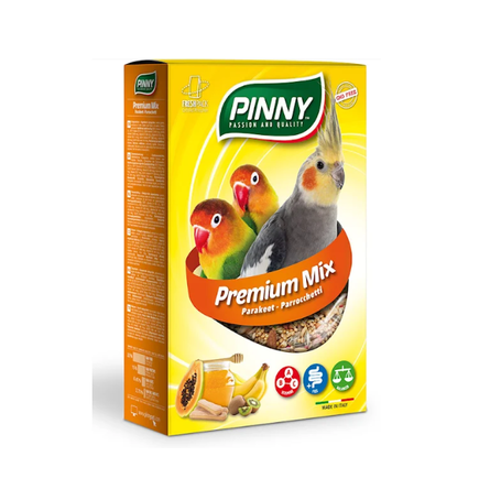 PINNY PM - Полнорационный корм для средних попугаев, с Фруктами, Бисквитом и Витаминами, 800 гр