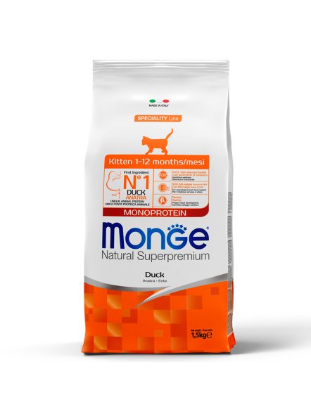 Monge Speciality Line Monoprotein (Монопротеин) - Сухой корм для котят и беременных кошек, с уткой
