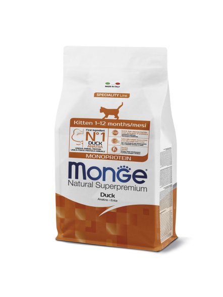 Monge Speciality Line Monoprotein (Монопротеин) - Сухой корм для котят и беременных кошек, с уткой