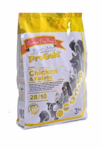 Frank's ProGold Chicken&Potato 28/10 - Беззерновой корм для собак с курицей