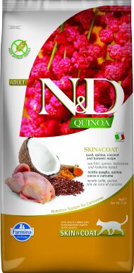 Farmina N&D Quinoa Skin & Coat - Сухой корм для кошек, с перепелом и киноа