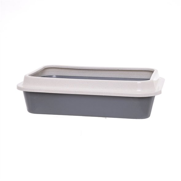 Сибирская кошка - Туалет для кошек глубокий с бортиком, 37x27x9.5 см