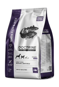 Doctrine - Сухой корм для собак средних и крупных пород, с белой рыбой и рисом