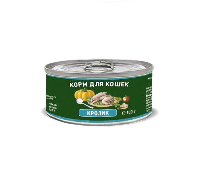 Solid Natura Холистик - Корм консервированный для кошек, беззерновой, Кролик, 100г