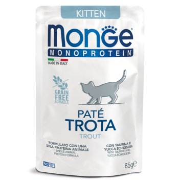 Monge Monoprotein (Монопротеин) - паучи для котят с форелью 85 г