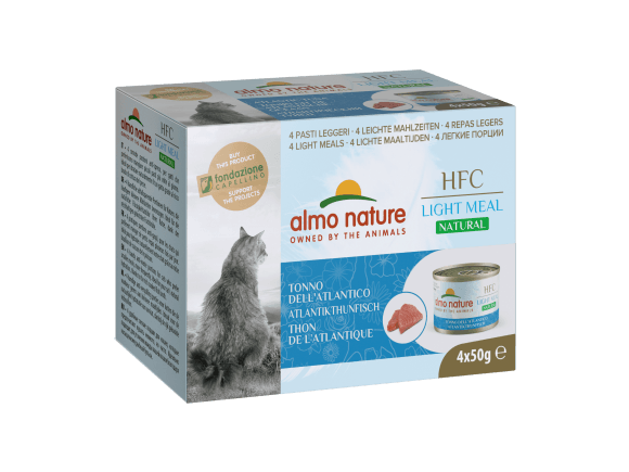 Almo Nature - Низкокалорийные консервы для кошек "Атлантический Тунец", 50гр*4шт