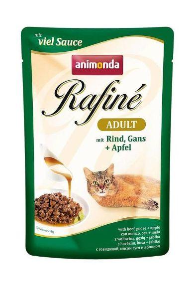 Animonda Rafine Soupe Adult - Паучи для кошек коктейль из говядины, мяса гуся и яблок