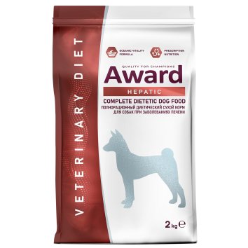Award Veterinary Diet Hepatic - Диетический корм для взрослых собак при заболеваниях печени