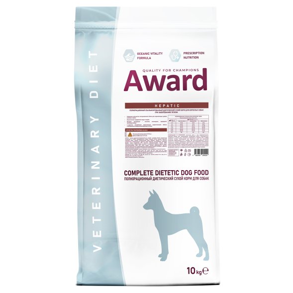 Award Veterinary Diet Hepatic - Диетический корм для взрослых собак при заболеваниях печени