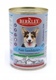 Berkley №5 - Консервы для собак, паштет из ягненка с рисом 400гр