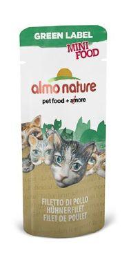 Almo Nature Green Label Mini Food Chicken Fillet - Лакомство для кошек "Куриное филе" 3гр