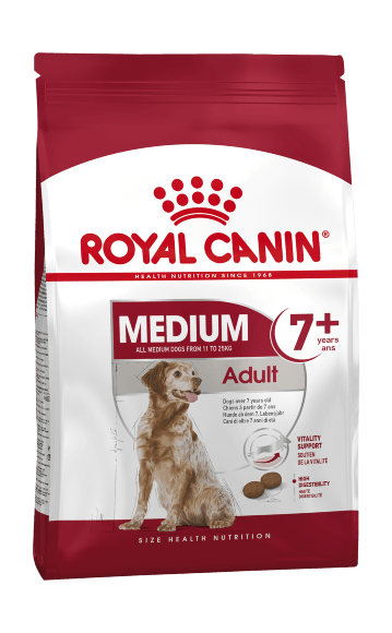 11378.580 Royal Canin Medium Adult 7+ - Syhoi korm dlya sobak srednih porod starshe 7 let kypit v zoomagazine «PetXP» Royal Canin Medium Adult 7+ - Сухой корм для собак средних пород старше 7 лет