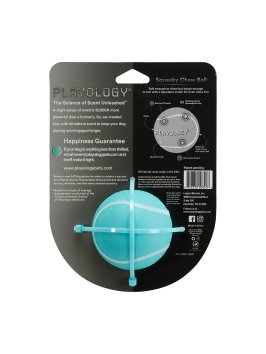 Playology - Жевательный мяч SQUEAKY CHEW BALL 6 см для собак мелких и средних пород с пищалкой и с ароматом