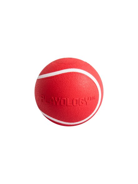 Playology - Жевательный мяч SQUEAKY CHEW BALL 6 см для собак мелких и средних пород с пищалкой и с ароматом