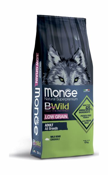 Monge Dog BWild Low Grain - Низкозерновой корм для взрослых собак, с мясом дикого кабана