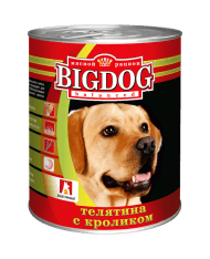 Зоогурман Big Dog - Консервы для собак, Телятина с кроликом 850гр