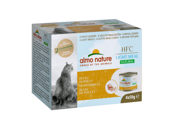 Almo Nature - Низкокалорийные консервы для кошек "Куриная Грудка", 50гр*4шт