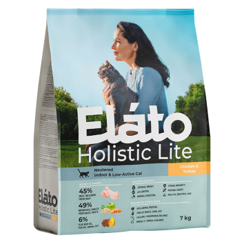Elato Холистик - Сухой корм для кастрированных и стерилизованных кошек с курицей и индейкой