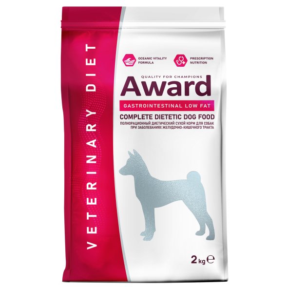 Award Veterinary Diet Gastrointestinal Low Fat - Диетический корм для взрослых собак при заболеваниях желудочно-кишечного тракта
