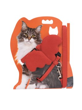 PetSHOP - Шлейка для кошек с поводком, 120 см, крылья