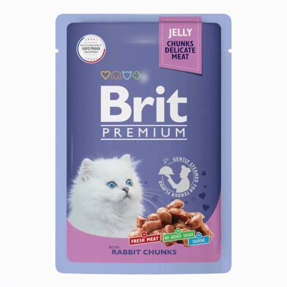 Brit - Пауч для котят, с Кроликом в желе, 85 гр
