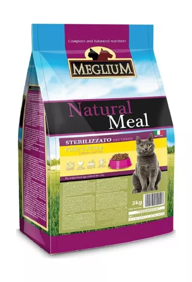 Meglium Neutered - Сухой корм для стерилизованных кошек курица, рыба