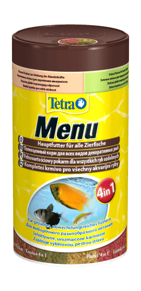 17105.580 Tetra Menu - 4 vida hlopev dlya dekorativnih rib kypit v zoomagazine «PetXP» Tetra Menu - 4 вида хлопьев для декоративных рыб