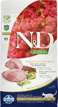 Farmina N&D Quinoa - Сухой корм для кошек, ягненок с киноа, контроль веса