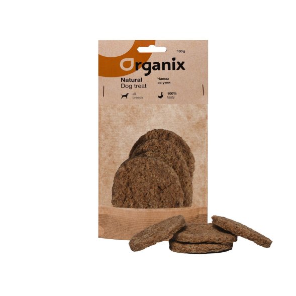 Organix - Лакомство для собак - Чипсы из утки 80 г