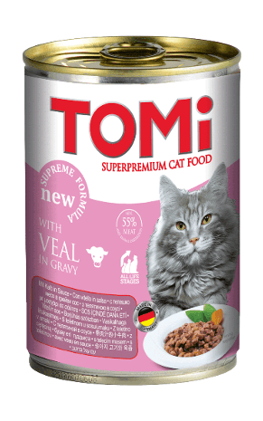 ToMi - Кусочки в соусе для взрослых кошек с телятиной 400 гр