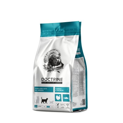 Doctrine - Сухой корм для стерилизованных кошек, с индейкой и лососем Doctrine - Сухой корм для стерилизованных кошек, с индейкой и лососем