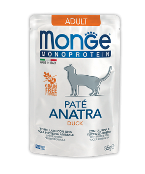 Monge Monoprotein (Монопротеин) - паучи для кошек, с уткой 85 гр