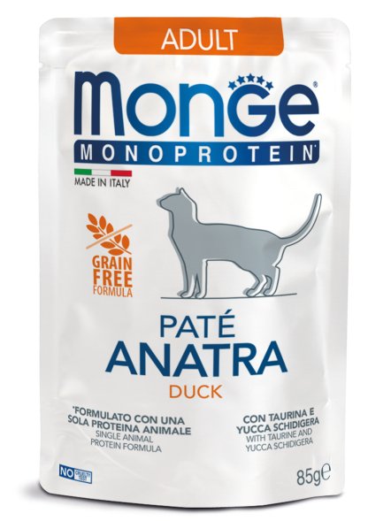 Monge Monoprotein (Монопротеин) - паучи для кошек, с уткой 85 гр