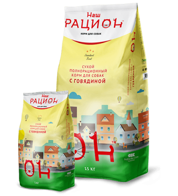 Наш Рацион - Сухой корм для взрослых собак с говядиной Наш Рацион - Сухой корм для взрослых собак с говядиной