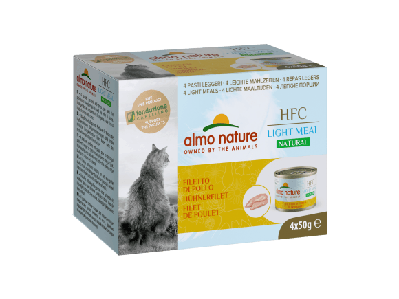 Almo Nature - Низкокалорийные консервы для кошек "Куриное Филе", 50гр*4шт