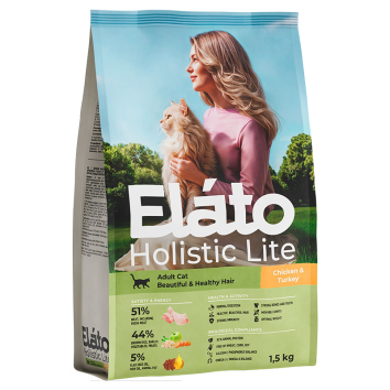 Elato Холистик - Сухой корм для кошек с курицей и индейкой