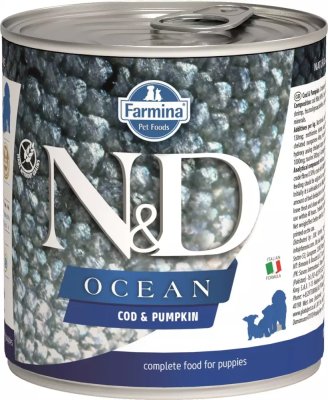 Farmina N&D Ocean - Консервы для щенков мелких пород, треска с тыквой, 140 г Farmina N&D Ocean - Консервы для щенков мелких пород, треска с тыквой, 140 г