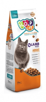 Hop Life Adult - Сухой корм для кошек, с Ягненком, 15 кг