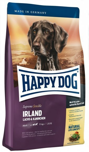 25913.580 Happy Dog Supreme Ireland - Syhoi korm dlya Sobak s lososem i krolikom "Irlandiya" kypit v zoomagazine «PetXP» Happy Dog Supreme Ireland - Сухой корм для Собак с лососем и кроликом "Ирландия"