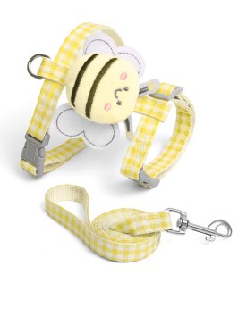 PetSHOP - Шлейка для кошек с поводком, 120 см, пчёлка