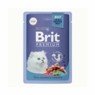 Brit - Пауч для котят, с Телятиной и Морковью в желе, 85 гр