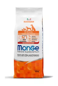 Monge Dog Speciality Line Monoprotein - Сухой корм для щенков всех пород, утка с рисом и картофелем