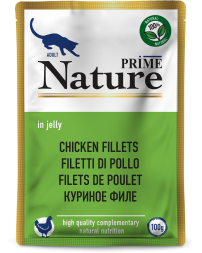 Prime Nature - Паучи для кошек, куриное филе в желе, 100 гр
