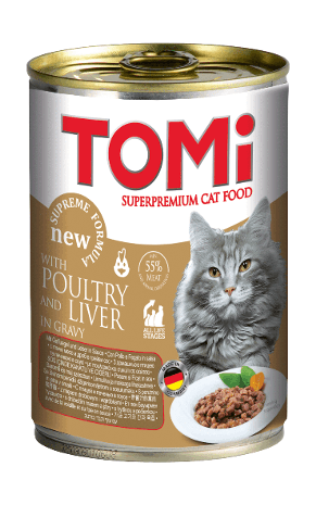 ToMi - Кусочки в соусе для взрослых кошек с уткой и печенью 400 гр